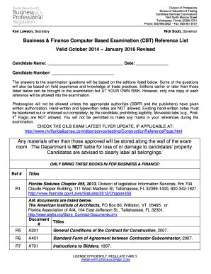 FL CDR examination candidate information booklet. . Dbpr candidate information booklet 2022